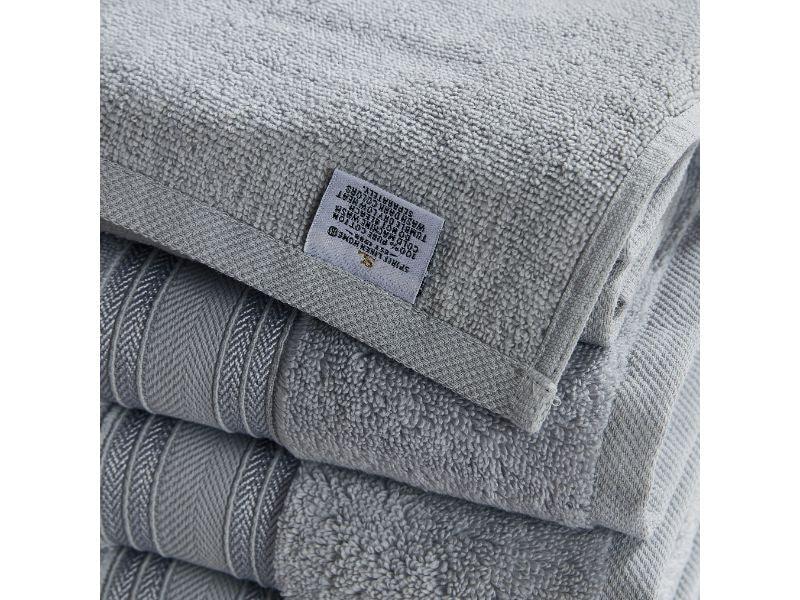 Blissful Bath 6 Piece Plush Cotton Bath Towel Set | Spirit Linen - Lunar Rock