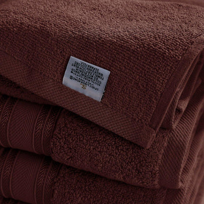 Deep Mahogany 4 Piece Soft Cotton Bath Towels Set - Spirit Linen