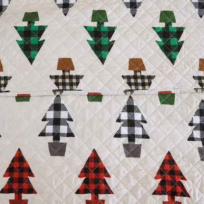 Holiday Collection Quilt Set - Ultra-Soft, Reversible Coverlet Bedding - Oversized Quilt With Matching Pillow Shams - Spirit Linen