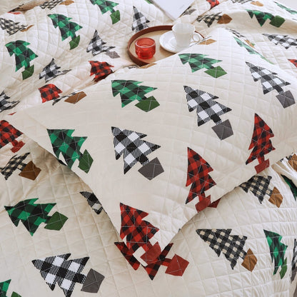 Holiday Collection Quilt Set - Ultra-Soft, Reversible Coverlet Bedding - Oversized Quilt With Matching Pillow Shams - Spirit Linen