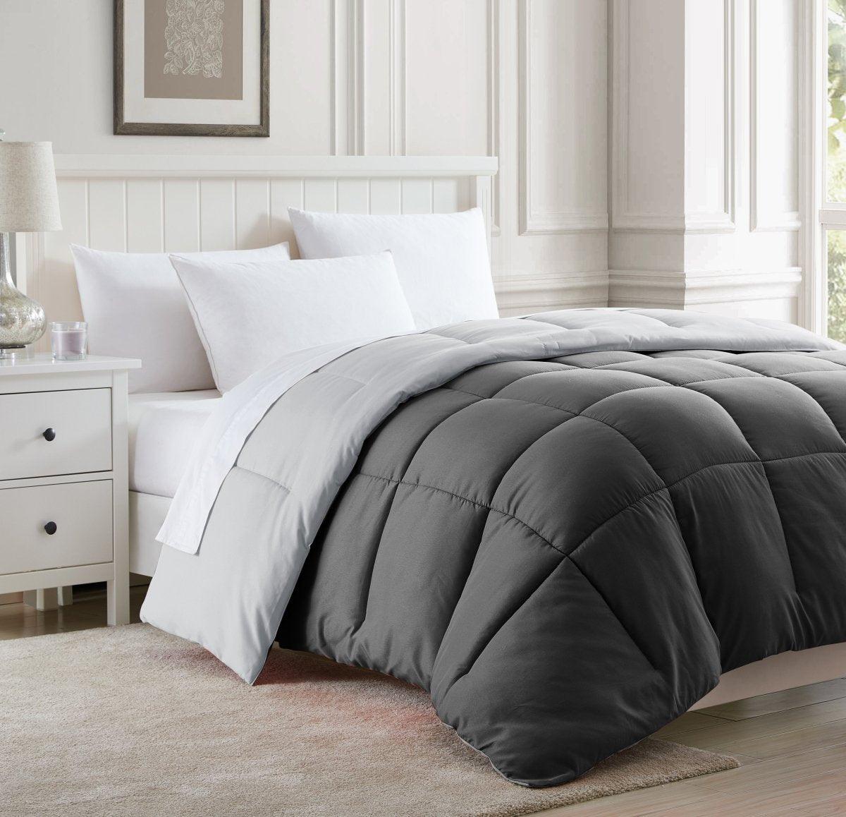 Moonlight Collection Reversible Black And Sliver Comforter - Spirit Linen