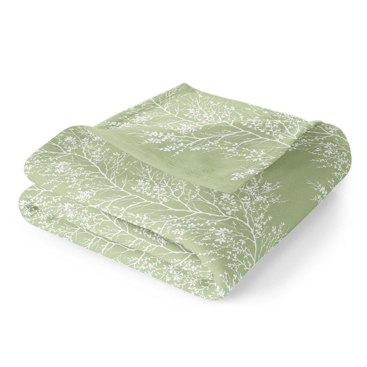 Ultra Soft Oversized Plush Foliage Throw Blanket - Stylish Home Décor for Bed or Couch - Spirit Linen