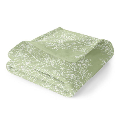Ultra Soft Oversized Plush Foliage Throw Blanket - Stylish Home Décor for Bed or Couch - Spirit Linen