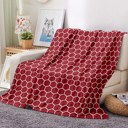 Ultra Soft Oversized Plush Honeycomb Throw Blanket - Stylish Home Décor for Bed or Couch - Spirit Linen