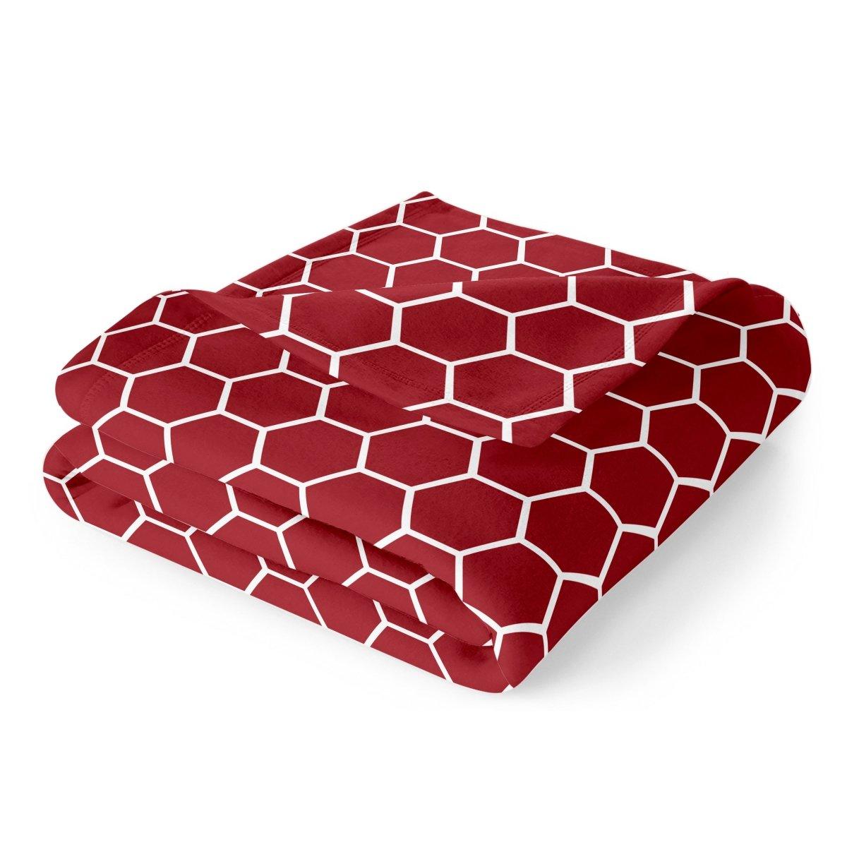 Ultra Soft Oversized Plush Honeycomb Throw Blanket - Stylish Home Décor for Bed or Couch - Spirit Linen
