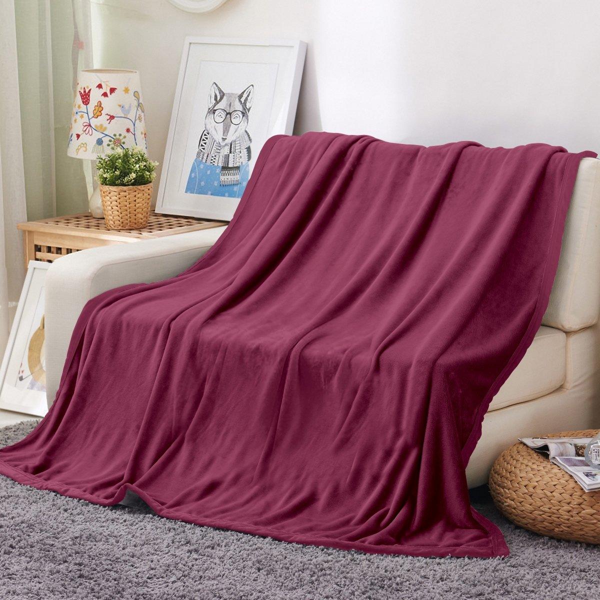 Ultra Soft Oversized Plush Solid Throw Blanket - Stylish Home Décor for Bed or Couch - Spirit Linen