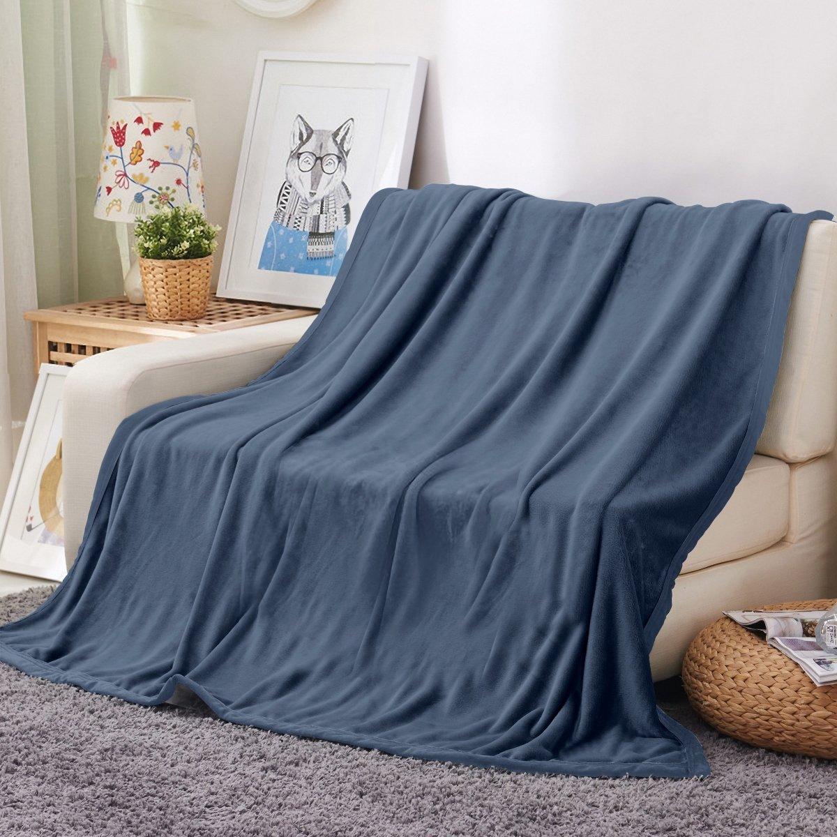 Ultra Soft Oversized Plush Solid Throw Blanket - Stylish Home Décor for Bed or Couch - Spirit Linen