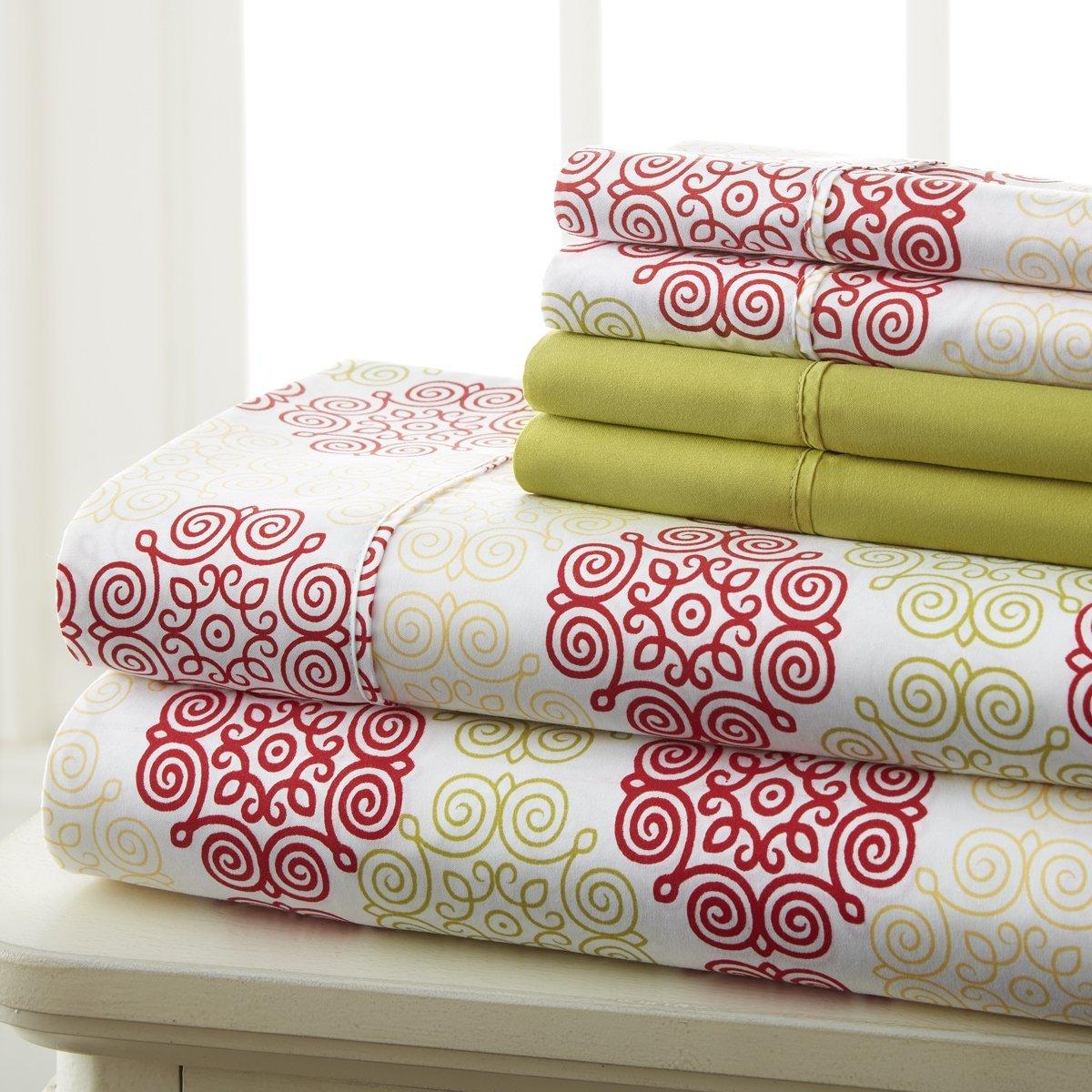 Victorian Print 6 Piece Sheet Set, Queen, - Spirit Linen
